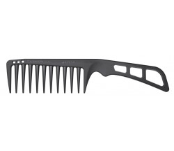 OLIVIA GARDEN CARBON WIDE TOOTH COMB WITH HANDLE