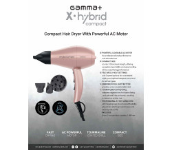 SC X-HYBRID COMPACT DRYER W FLAT IRON and charging station