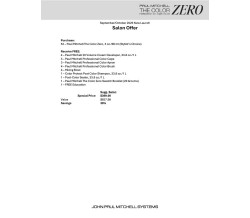 PM THE COLOR ZERO SALON OFFER