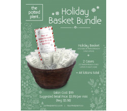 POTTED PLANT HOLIDAY BASKET W/ TRAVEL SI